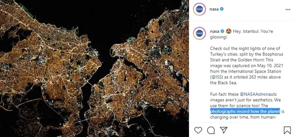 NASA paylaştı! "Selam İstanbul parlıyorsun!" - 1