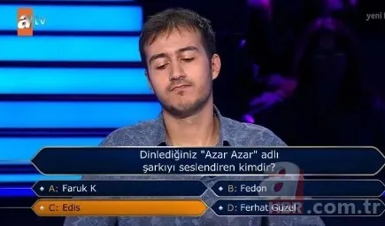 Milyoner'de heyecan dolu anlar! Duhan Başar Ahmedoğlu 1 milyon TL'lik soruyu açtırdı | İşte o sorunun cevabı 18