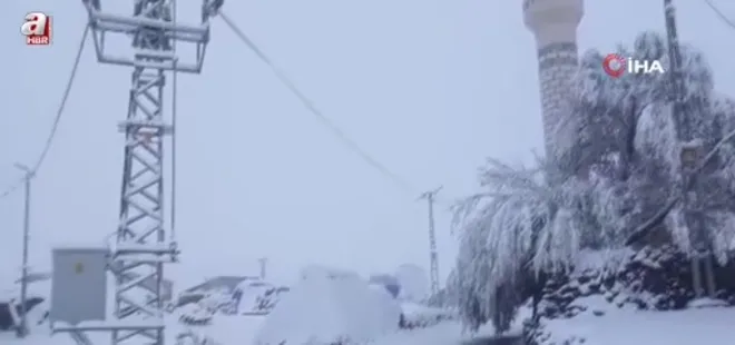 Erzurum'da Aşkale beyaza büründü