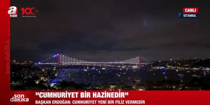 Boğaz’da görkemli kutlama! Başkan Erdoğan butona bastı gösteriler başladı