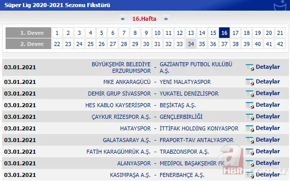 Süper Lig'de 2020/2021 sezonunun 42 haftalık fikstürü belli oldu! İşte Süper Lig'in 42 haftalık fikstürü 17