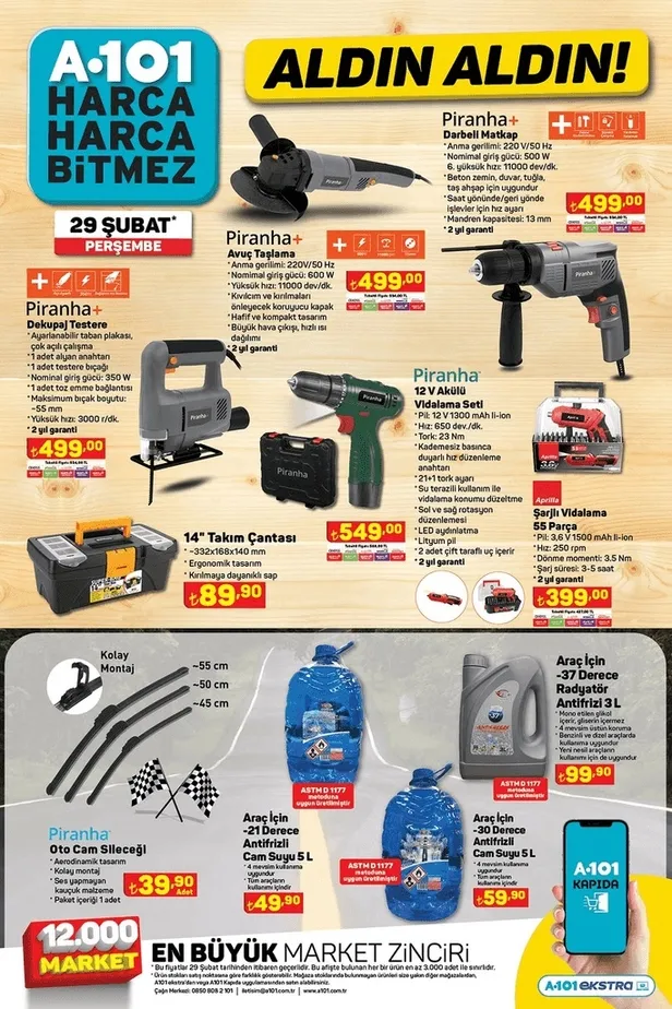 A101’de indirimler bugün başladı! A101 29 Şubat Aktüel İndirim Kataloğu’nda Hangi Ürünler Var?