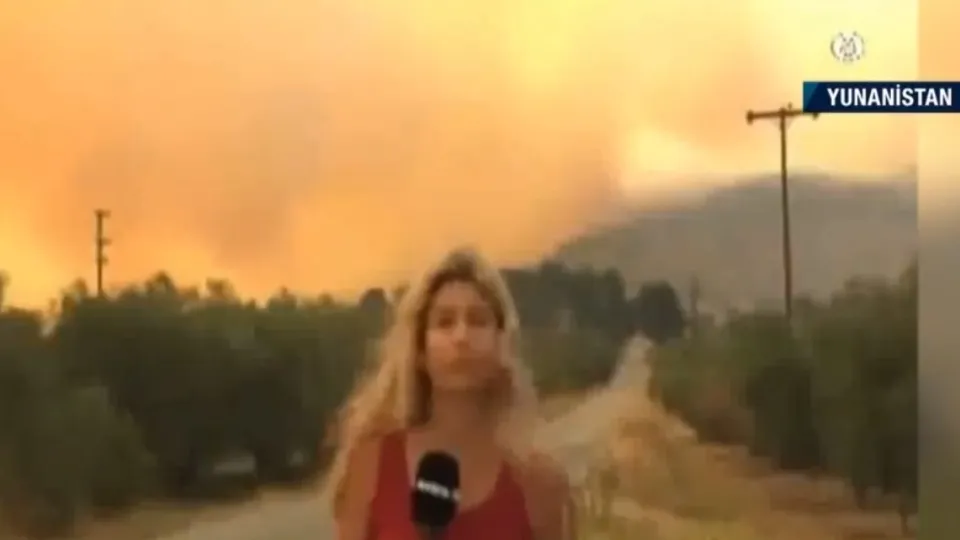 Yunanistan'daki Magnisia bölgesinde mühimmat deposunda patlama! Sunucu canlı yayında şoka uğradı