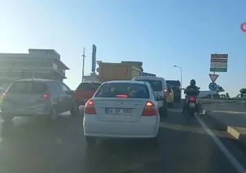 Edirne’de trafik yoğunluğu