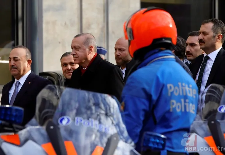 Başkan Erdoğan'a Belçika'da coşkulu karşılama