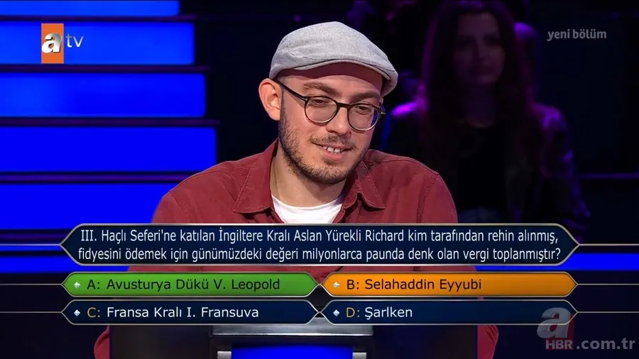 Milyoner’de "3. Haçlı Seferi" sorusunun yanıtı merak uyandırdı! “Selahaddin Eyyubi mi? 5. Leopold mı?...” 24