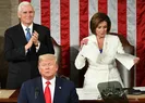 ABD'de gergin anlar: Trump, Pelosi’nin elini sıkmadı! Pelosi de konuşma metnini yırttı ABD'de gergin anlar: Trump, Pelosi’nin elini sıkmadı! Pelosi de konuşma metnini yırttı