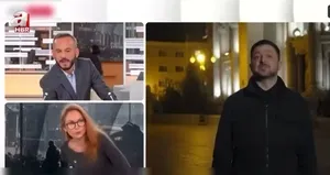 Zelenskiy ile canlı yayında bomba alarmı!