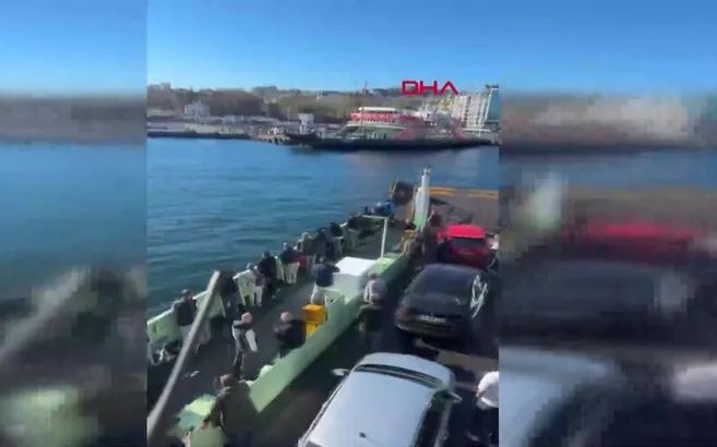 Sirkeci’de feribot iskeleye çarptı