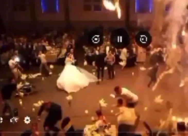 Irak Musul’da düğünde yangın faciası! Ölü sayısı 100’ü geçti | Gelin ve damat dans ettiği esnada yangın çıktı | Dehşete düşüren görüntüler