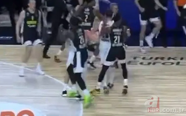 Basketbol maçı boks ringine döndü! Real Madrid-Partizan karşılaşmasında ortalık karıştı 11