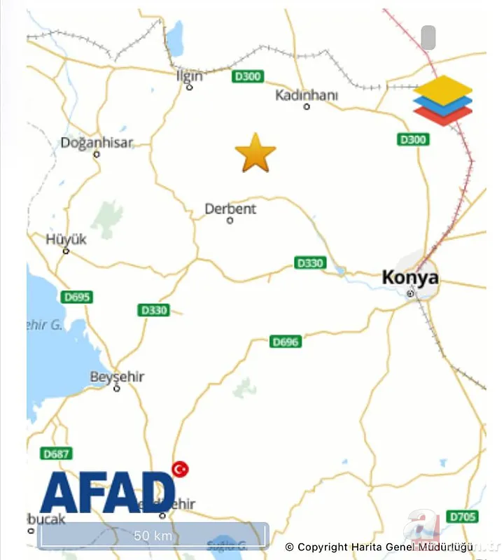 KONYA DEPREM HARİTASI: Konya’dan fay hattı geçiyor mu, deprem riski var mı? İşte MTA diri fay hattı sorgulama ekranı 2
