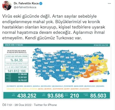 Son dakika: Sağlık Bakanlığı 28 Ocak Cuma gününe ait koronavirüs tablosunu paylaştı | İşte vaka ve vefat sayıları - 4