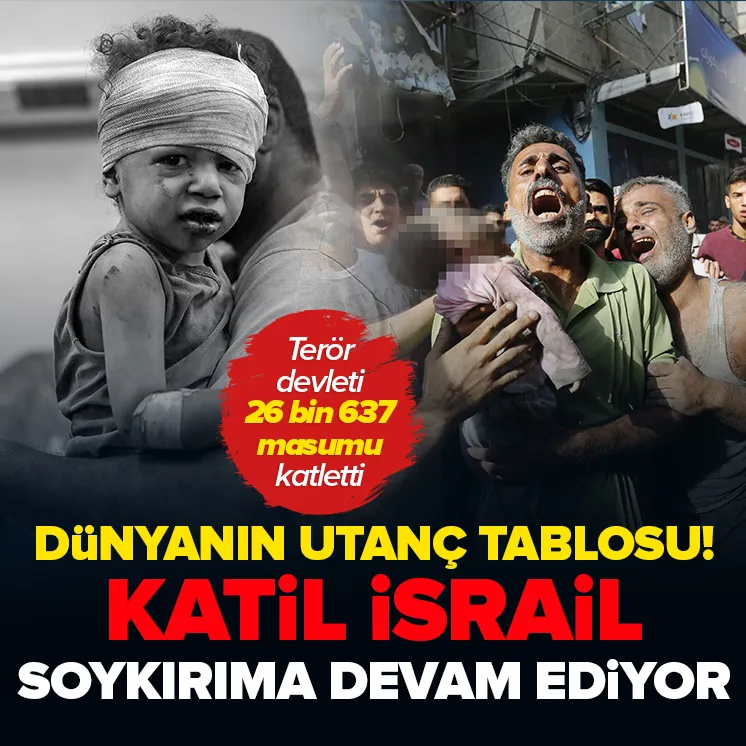 İşgalci İsrail Gazze’deki 26 bin 637 masumu katletti