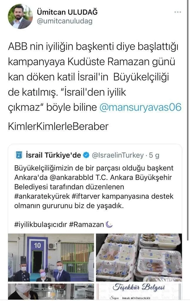Mansur Yavaş yönetiminden İsrail Büyükelçiliği'ne teşekkür belgesi! Tepki yağıyor: Acilen aldığınız parayı iade ederek geri çekin - 8