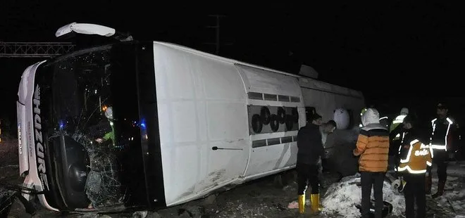 Yozgat’ta yolcu otobüsü devrildi! Ölü ve yaralılar var