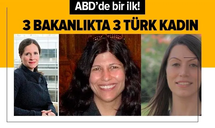 Son dakika: ABD'nin 3 önemli bakanlığında 3 Türk kadın: Naz Durakoğlu, Özge Güzelsu ve Didem Nişancı