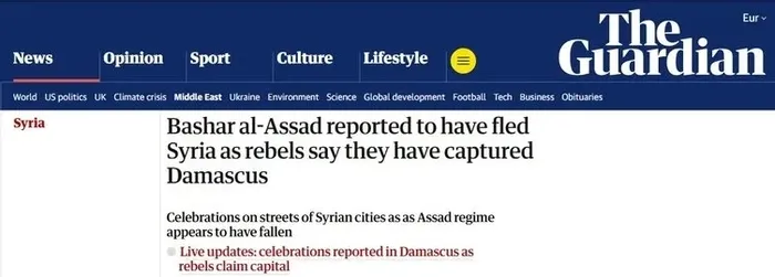 Dünya basını son dakika olarak duyurdu! Esad rejiminin devrilişi manşetlerde: Diktatör kaçışta!