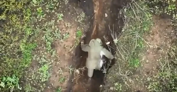 Bombalar uykusunu bölemedi! Rus asker üzerine düşen 3 bombayı uzağa fırlattı! O görüntüler sosyal medyada gündem oldu