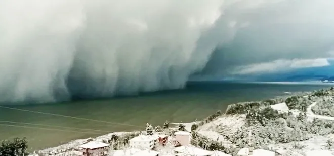 Bu görüntüler Türkiye'den! Bulutlar denizle birleşti
