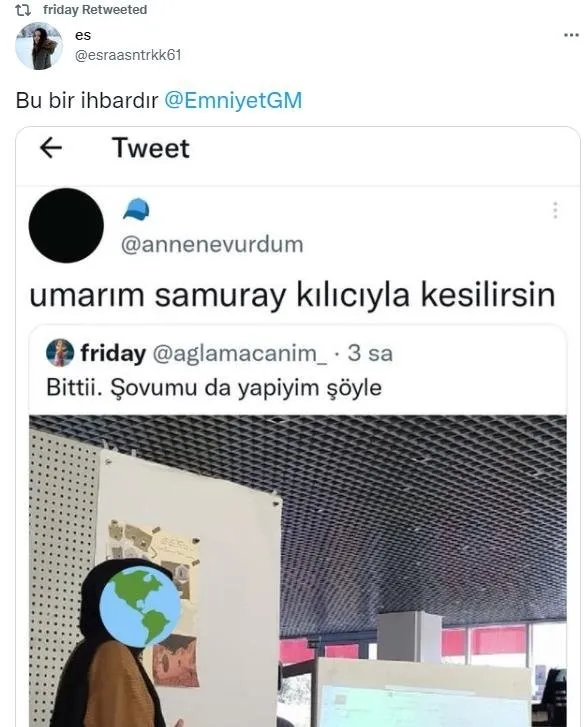 Başörtülü kıza "samuray kılıçlı" alçak tehdit! Sosyal medyaya damga vurdu - 4