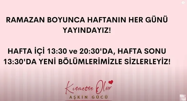 Kısmetse Olur hafta sonu saat kaçta? Kısmetse Olur Aşkın Gücü ne zaman yayınlanıyor, her gün mü?