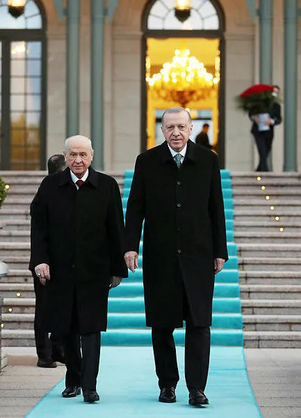 Başkan Erdoğan MHP lideri Devlet Bahçeli ile iftar programında Cumhurbaşkanlığı Külliyesi’nde bir araya geldi