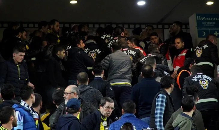 Fenerbahçe taraftarı birbirine girdi