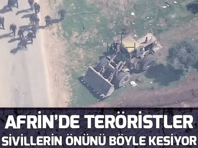 Teröristler sivillerin önünü böyle kesiyor
