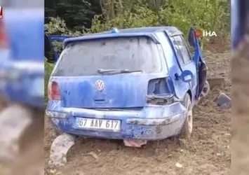 Bolu’da otomobil tarlaya uçtu: 1 yaralı