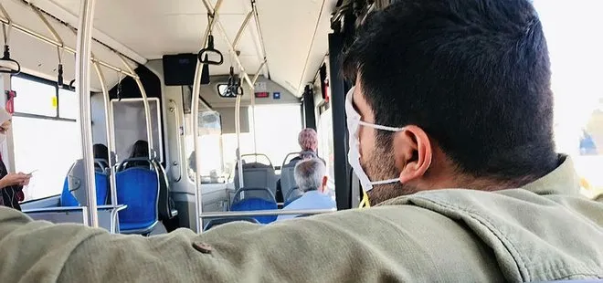 Diyarbakır’da Yok artık dedirten olay! Otobüste maskeyle ağzı ve burnu yerine gözlerini kapattı