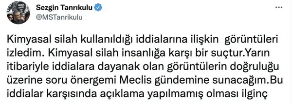 PKK ile TTB Başkanı Şebnem Korur Fincancı’nın kimyasal silah iftirasına CHP’li Sezgin Tanrıkulu sahip çıktı