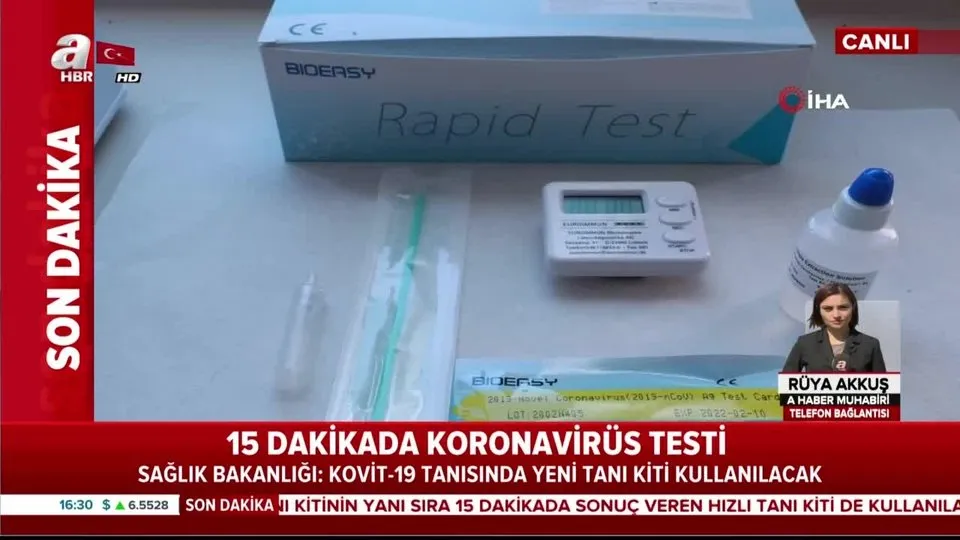 Sağlık Bakanlığı açıkladı! Koronavirüsü 15 dakikada tespit eden kit devrede |Video