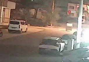 Çöp konteyneri böyle sürüklendi