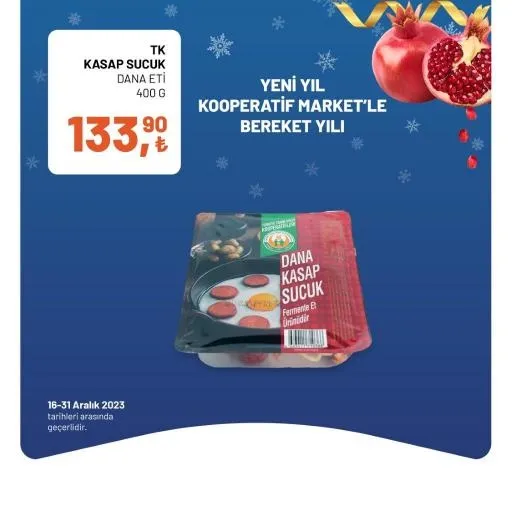 Tarım Kredi Market yılbaşı indirimi bitiyor! Bütün Piliç 60,90 TL, Yumuşatıcı 49,90 TL, Sıvı El Sabunu 18,90 TL, 40'lı Tuvalet Kağıdı 174,90 TL… - 6