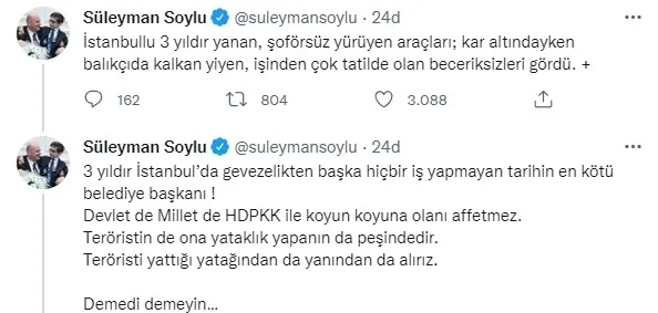 İçişleri Bakanı Süleyman Soylu'dan Ekrem İmamoğlu'na çok sert sözler: Devlet de Millet de HDPKK ile koyun koyuna olanı affetmez - 1