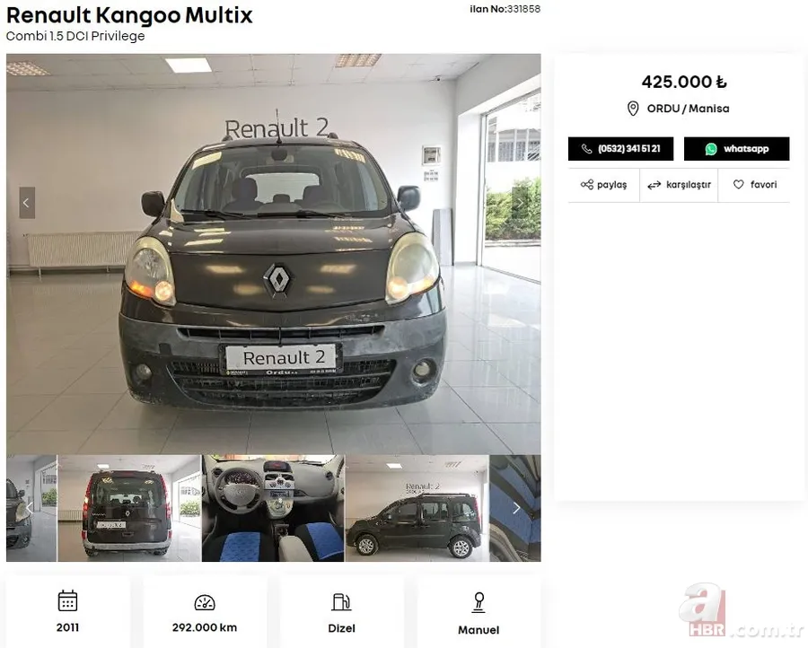 Listede en pahalı ikinci el araç 500 bin TL! Renault 12 ay garanti ile satışa sunuyor! İşte Renault, Peugeot, Fiat, Volkswagen, Hyundai, Opel…. 20