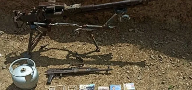 Hakkari’de ele geçirildi! PKK’lı teröristlere ait silah ve yaşam malzemesi bulundu