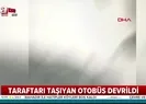 Bursaspor taraftarını taşıyan otobüs devrildi!