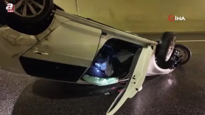 Sağanak yağış kazayı beraberinde getirdi