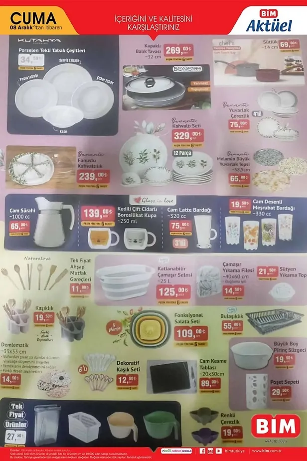 11 Aralık BİM aktüel ürünler kataloğu! BİM’e UHD Smart Televizyon, Katlanabilir Elektrikli Bisiklet, HP Notebook, Kahvaltı Seti, Çamaşır Selesi geliyor