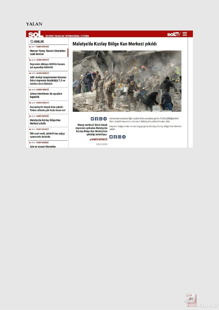 Asrın felaketinde halkın acısına acı kattılar! İşte muhalefet ile kalemşorlarının yalanları ve gerçekler 14