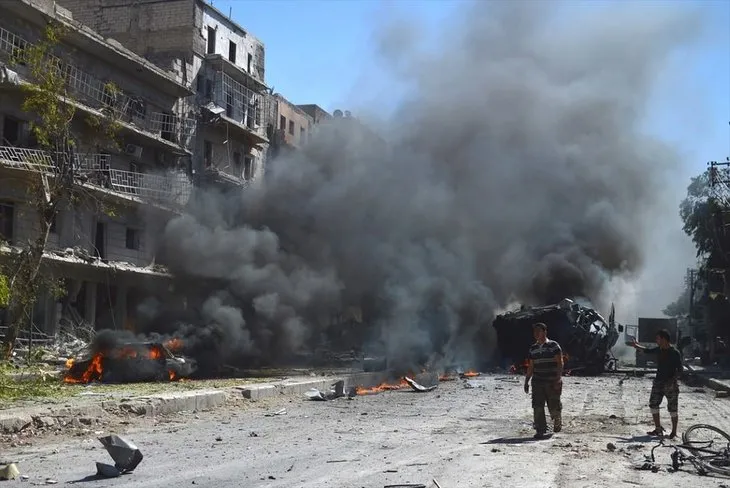 Rus ve Suriye ordusu uçakları Halep’i bombaladı!