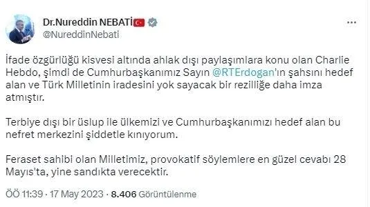 Fransız paçavra Charlie Hebdo’ya sert tepki! İslam düşmanları bu kez Başkan Erdoğan’ı hedef aldı