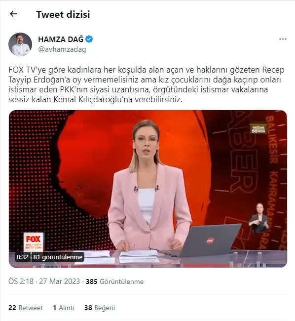 FOX TV’nin AK Parti algısı rakamlarla çürütüldü! Muhalefet için oy isteyen Gülbin Tosun’dan skandal sözler