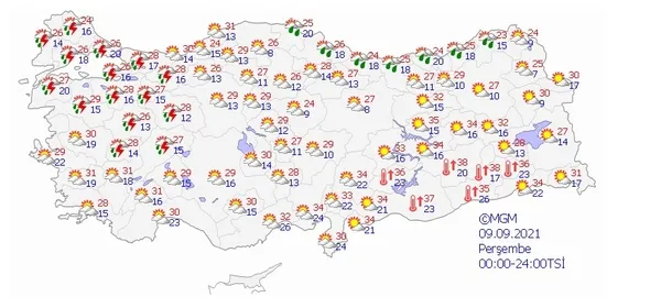 Dikkat! Hazırlıksız yakalanmayın | Meteoroloji harita yayınlayarak o bölgeleri uyardı | Son dakika hava durumu - 1