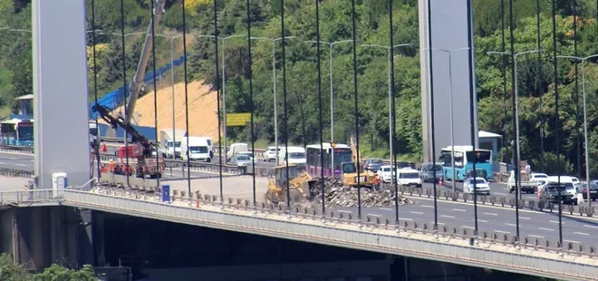FSM Köprüsü’ndeki çalışmanın 2. gününde trafik yoğunluğu sürüyor