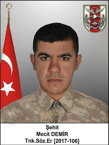 İdlib’de rejim unsurlarının alçak saldırısında sözleşmeli er Mecit Demir şehit oldu