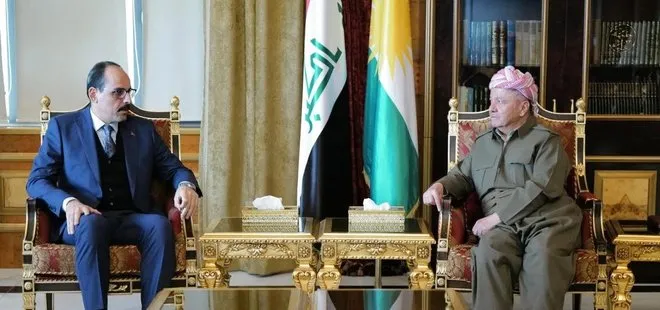 MİT Başkanı Kalın’dan Irak’ta siyasi temas! Mesud Barzani ile görüştü