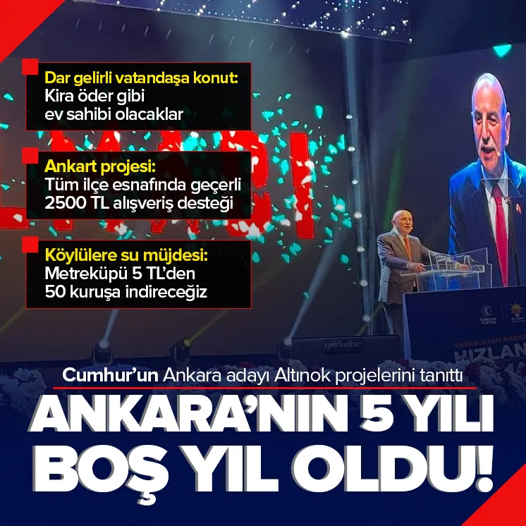 Altınok müjdeleri sıraladı! Projelerini tek tek anlattı